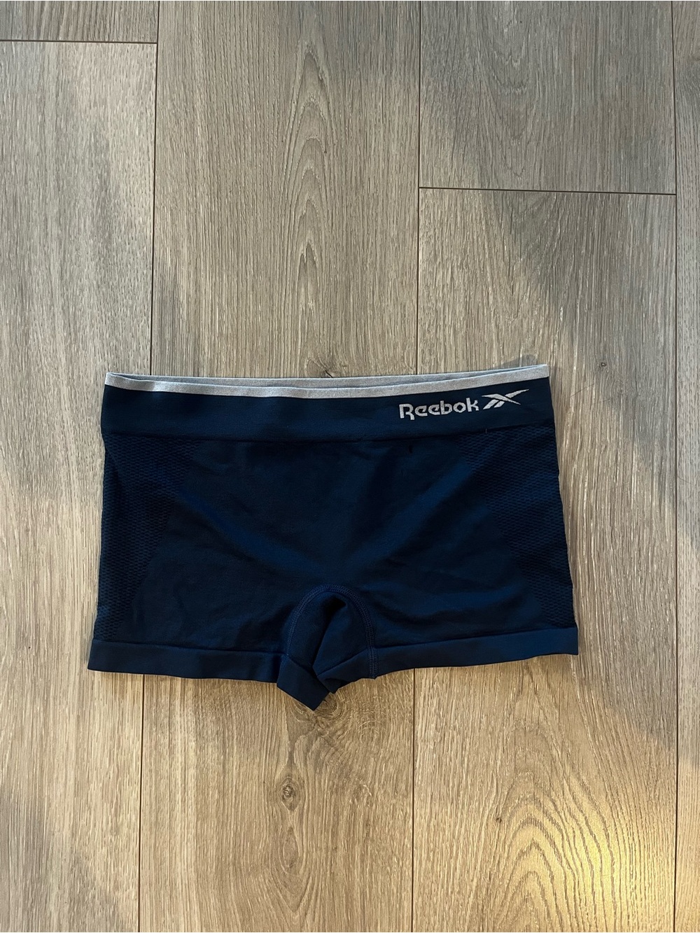 Reebok Women's Navy and Silver Athletic BoyShort panty